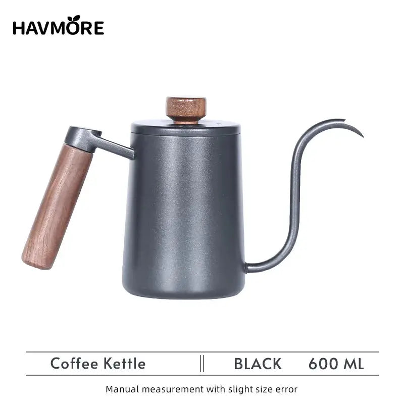 Stainless Steel 600ml Long Gooseneck Spout Barista Espresso Coffee Makers-6