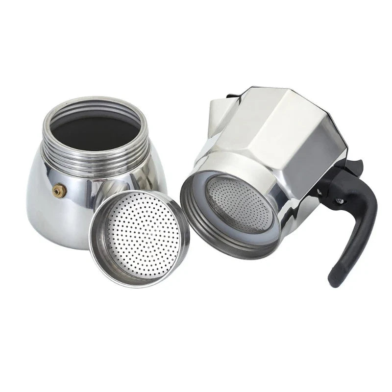 Stainless Steel Octagonal Moka Pot-2