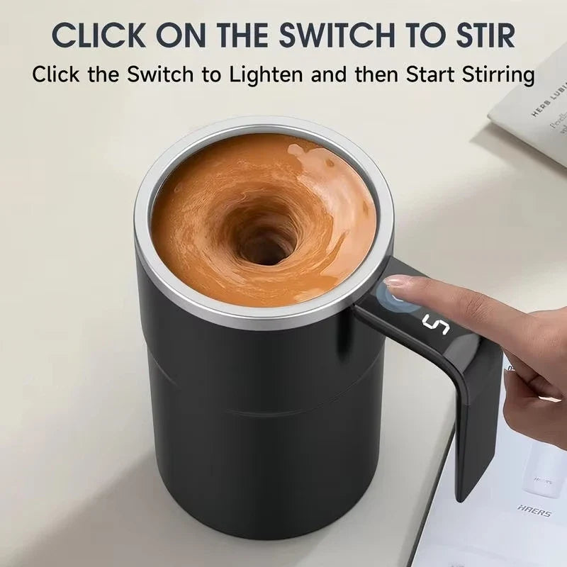 Coffee Self Mixing Mug Waterproof Food Safe Coffee Mug USB Rechargeable-3