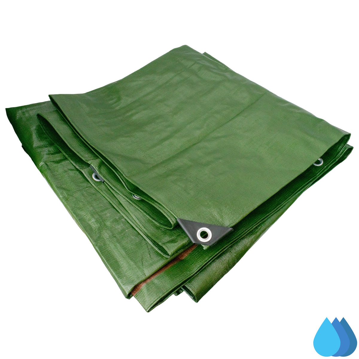 2m x 4m Green & Brown Tarpaulins, L-Grade 200 GSM