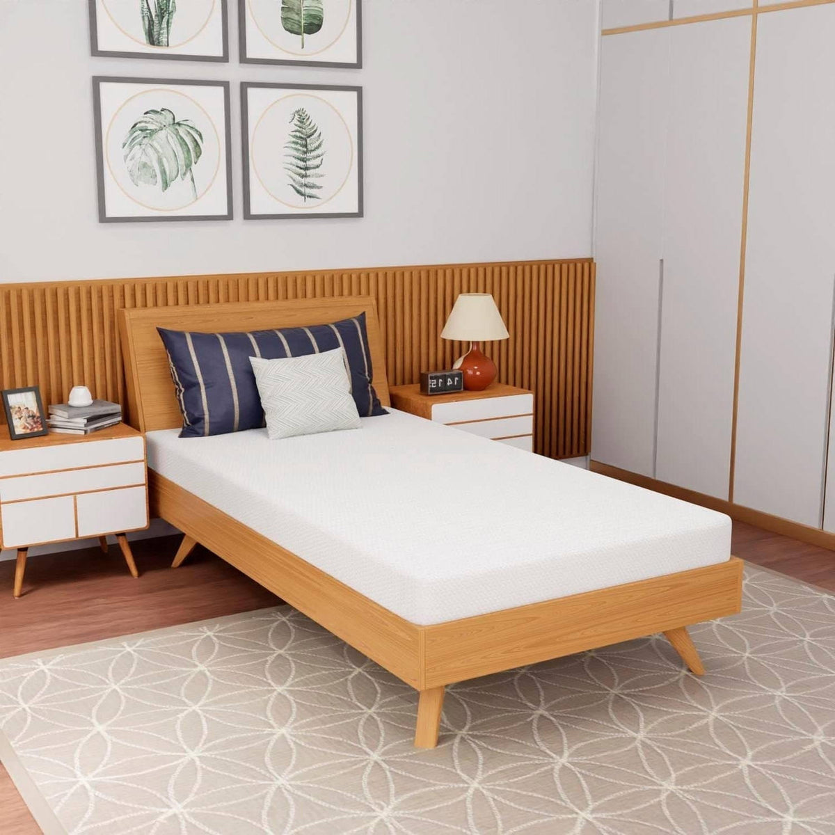 Twin size 5-inch Charcoal Infused Memory Foam Mattress with Removable Cover-1