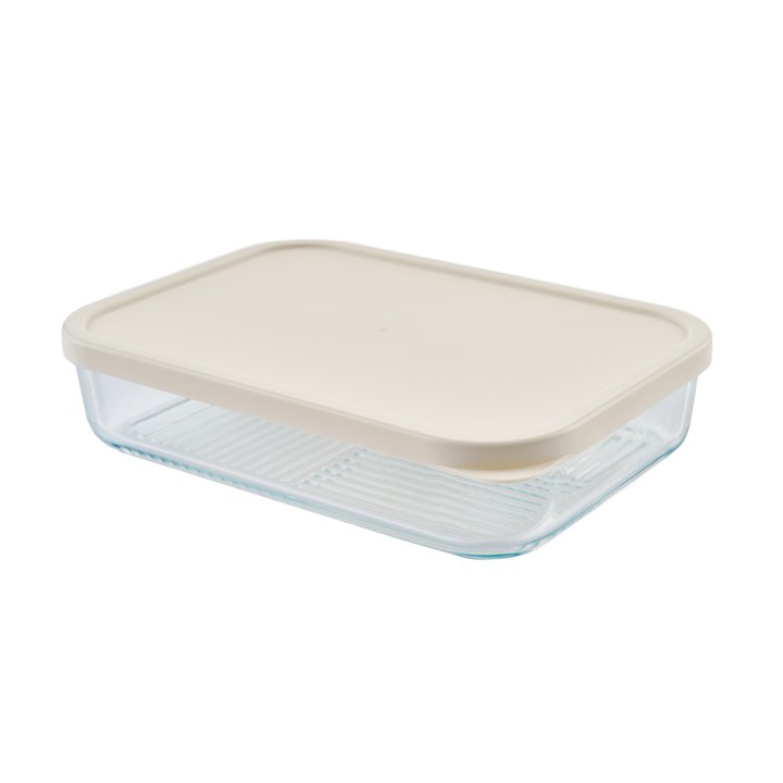 Container Culture 4-Piece Airtight Glass Food Storage Set with Lids, 40.57oz & 57.5oz Mixed Sizes - Vanilla Mist
