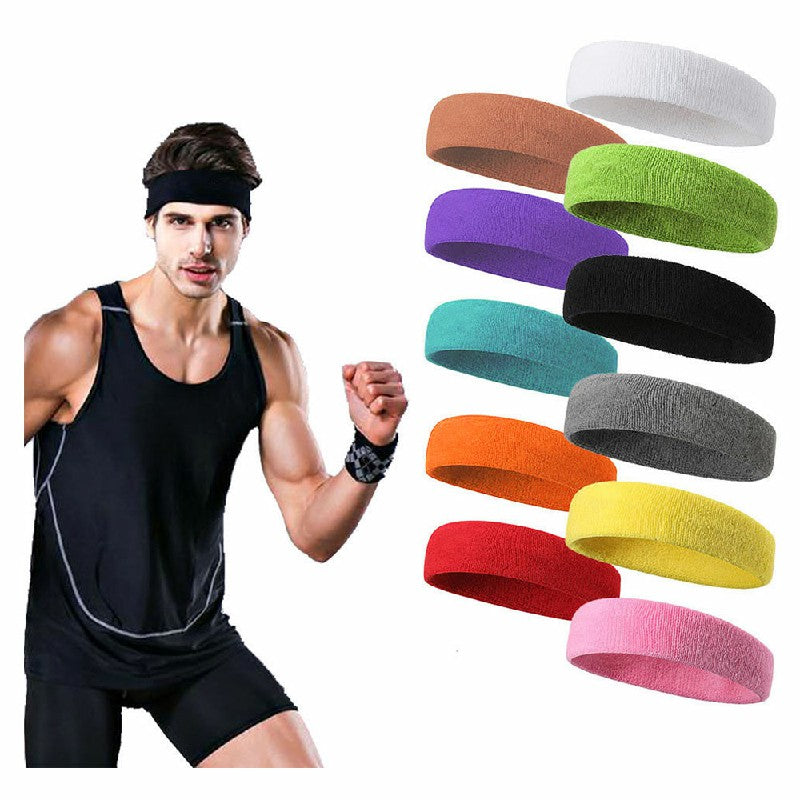 Sports Sweatband Red, Unisex Cotton Wristband for Gym and Tennis image 3