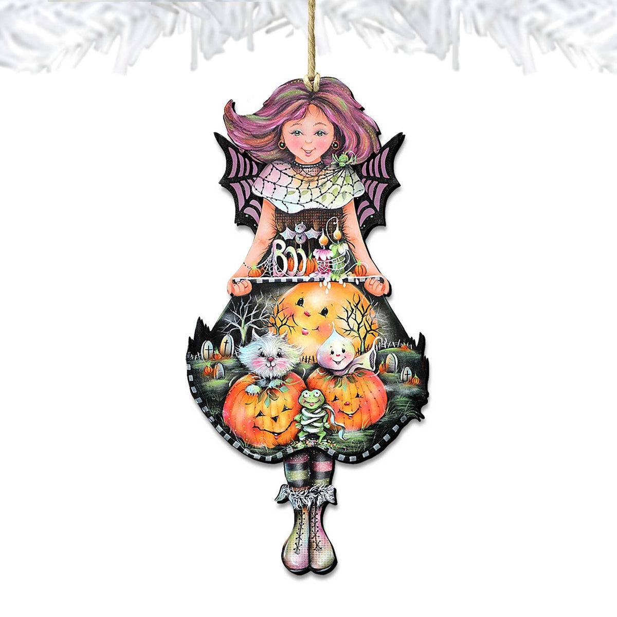 Halloween Fairy Wooden Ornaments by Jamie Mills-Price - Thanksgiving Halloween Decor - 8457412-4