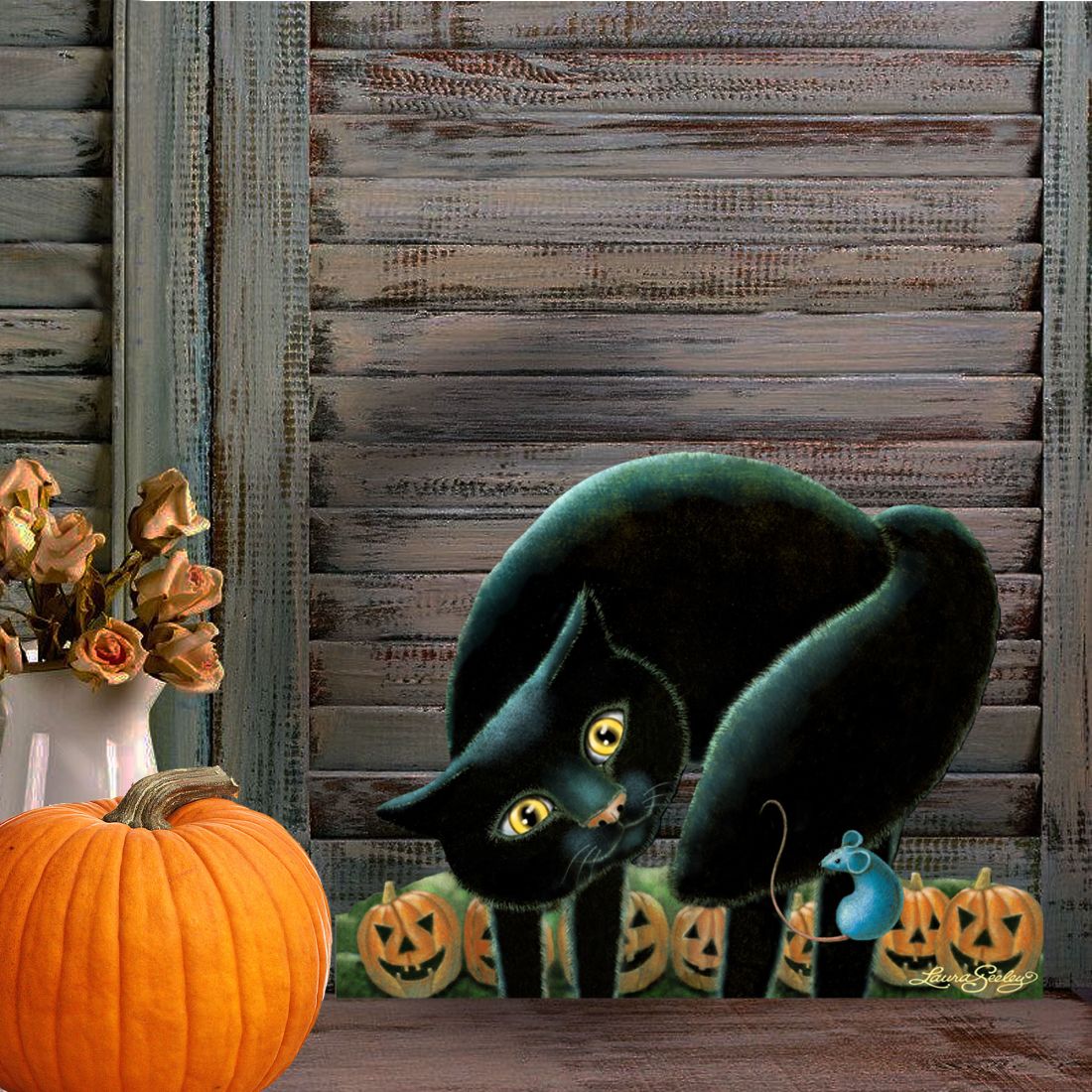 Trick or Treat Halloween Door Decor by Laura Seeley - Thanksgiving Halloween Decor - 8512056H-1