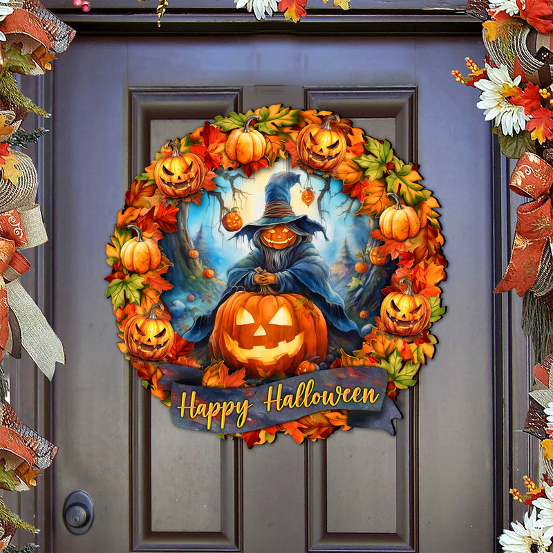 Happy Halloween Wreath Door Hanger by G. Debrekht - Halloween Decor - 8652821H-0