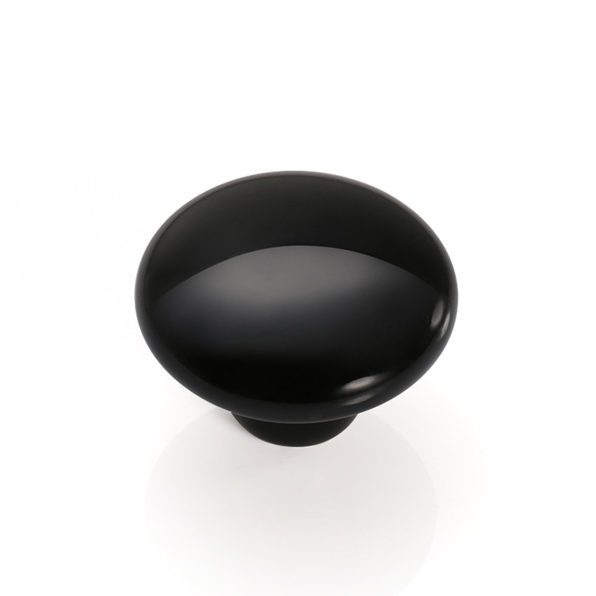 Ceramic Cabinet Knob 38mm Black, Single Hole Cupboard Drawer Pull Handle image 3