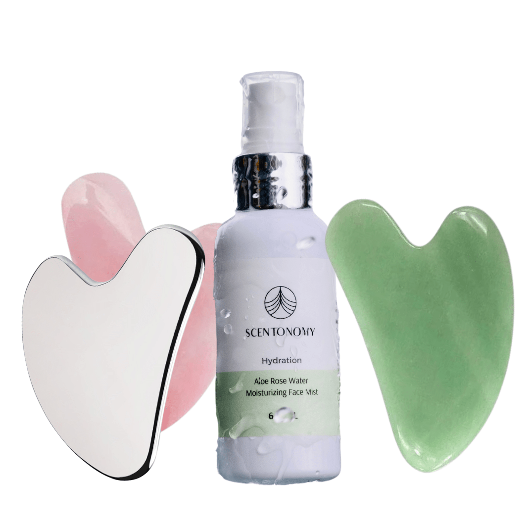 Aloe Rose Water Moisturizing Face Mist & Face Tool-2
