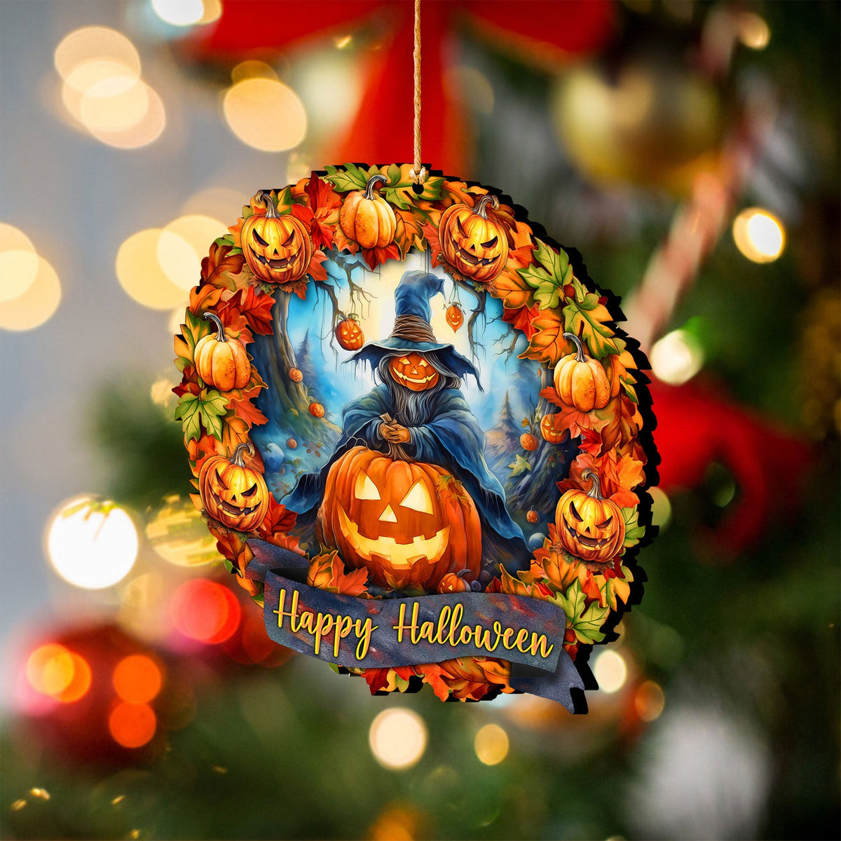 Happy Halloween Wreath Ornaments by G. Debrekht  - Halloween Decor - 8652821-4