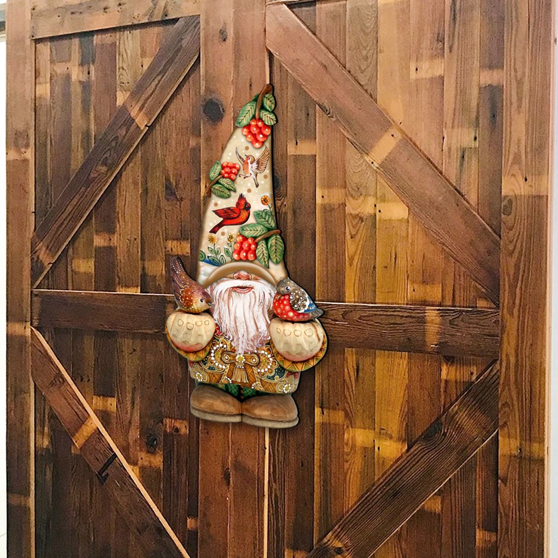 Fall Gnome Halloween Door Decor by G. DeBrekht - Thanksgiving Halloween Decor - 8611013H-3