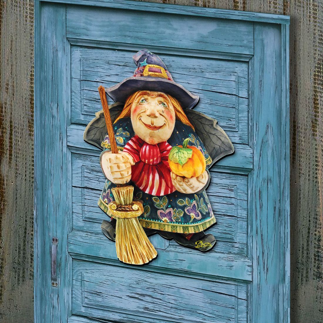 Witch Halloween Door Decor by G. DeBrekht - Thanksgiving Halloween Decor - 8158412H-3