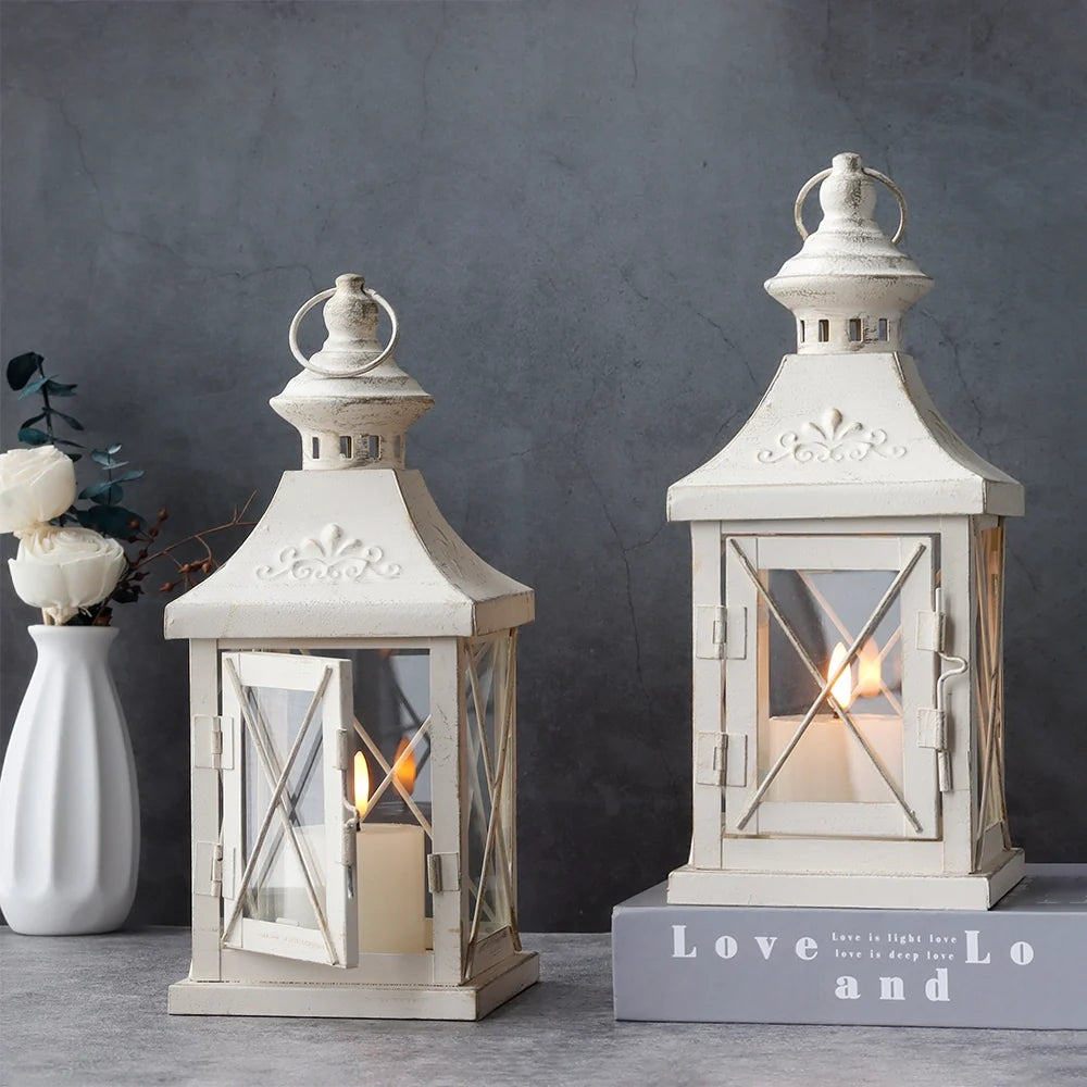 Set of 2 11''High Decorative Candle Lantern-3