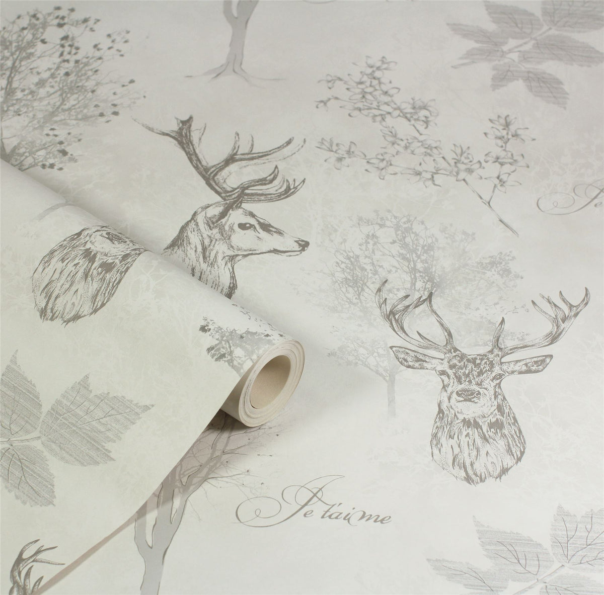 Etched Stag Mono Wallpaper image 4