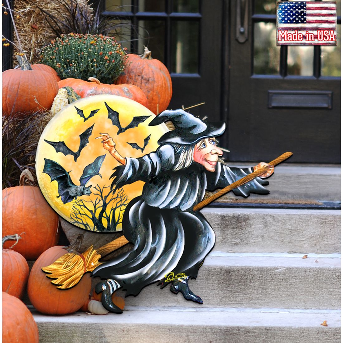 Witch Halloween Door Decor by G. DeBrekht - Thanksgiving Halloween Decor - 8114011H-1