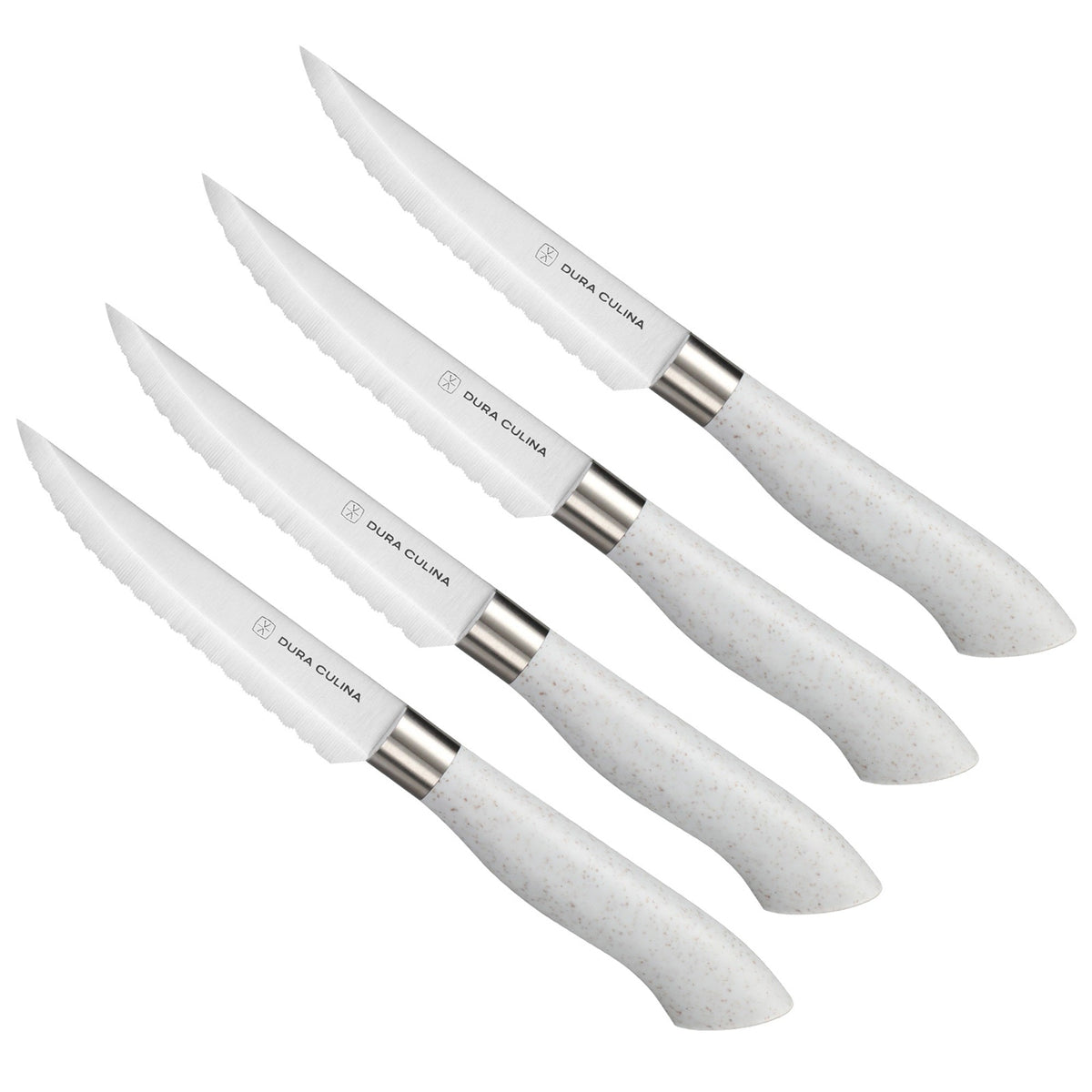 EcoCut 4 Piece Steak Knife Set, Grey-4