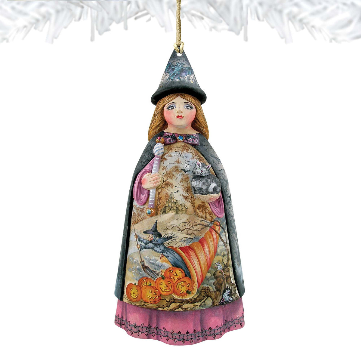 Halloween Witch Wooden Ornaments by G. DeBrekht - Thanksgiving Halloween Decor - 8114170-4