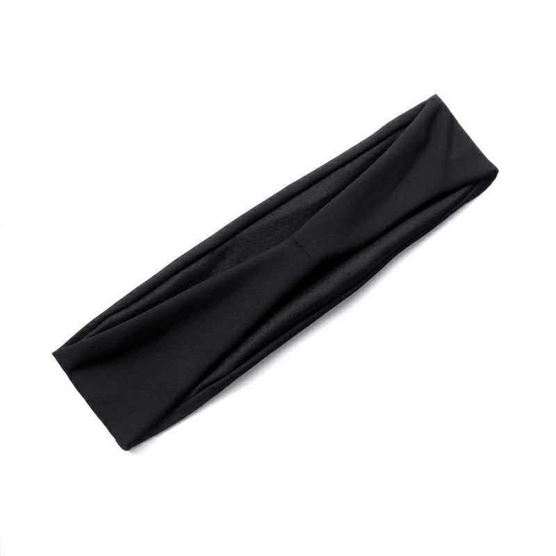 Sports Headband Black, Unisex Sweatband for Running, Yoga and Gym image 1