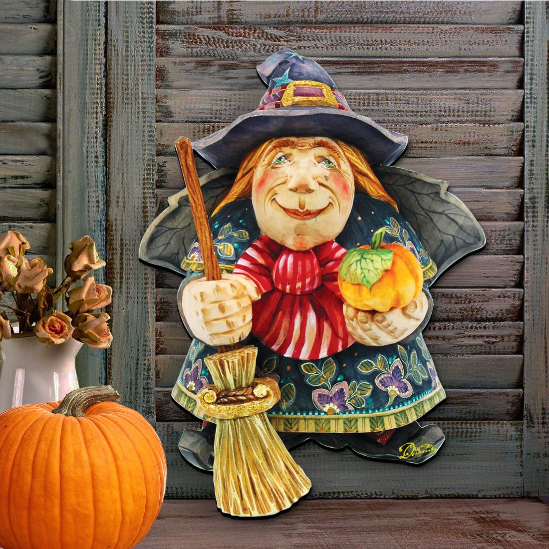 Witch Halloween Door Decor by G. DeBrekht - Thanksgiving Halloween Decor - 8158412H-2