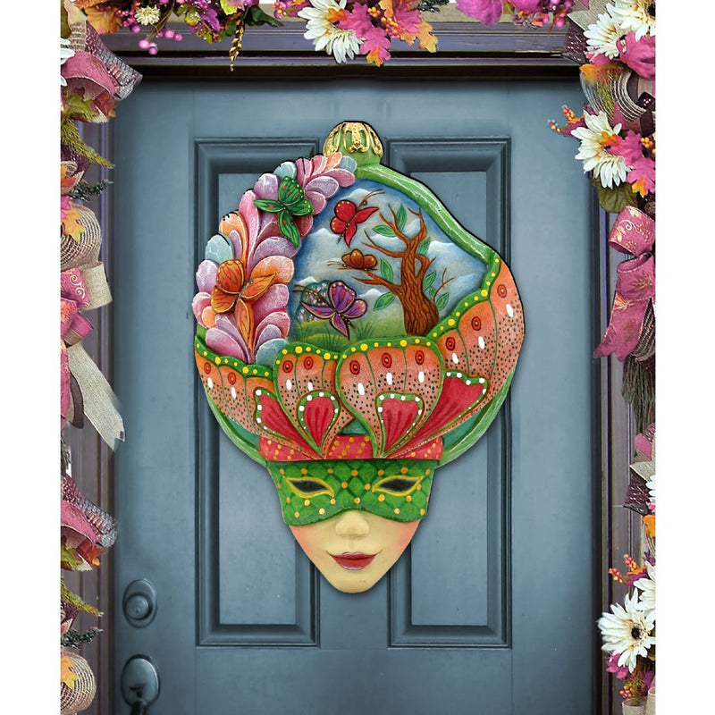 Butterfly Mask Halloween Door Decor by G. DeBrekht - Thanksgiving Halloween Decor - 8161037H-0
