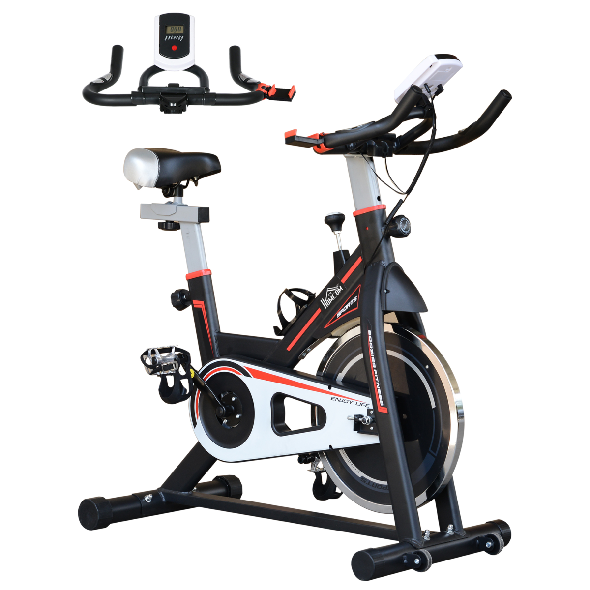 8kg Flywheel Exercise Racing Bicycle Cardio Adjustable Resistance LCD