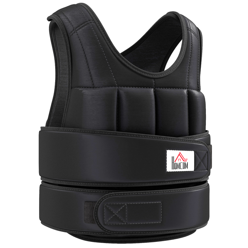 15kgs Adjustable Weight Vest Running Gym Training Weight Loss, Black