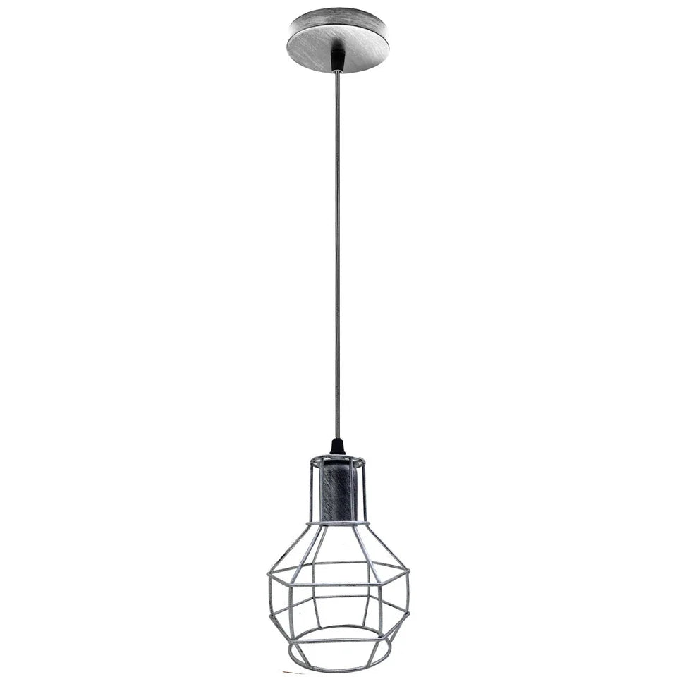 Metal Industrial Wire Cage Pendant Light ~5787